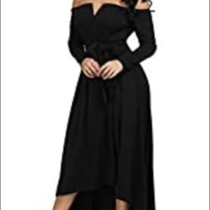 Black high low dress